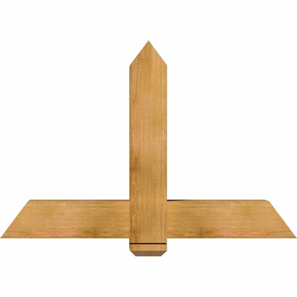 Ekena Millwork Eugene Rough Sawn Timber Gable Bracket, Western Red Cedar, 48"W x 32"H x 6"D x 6"F, 16/12 Pitch GBW048X32X0606EUG00RWR - main